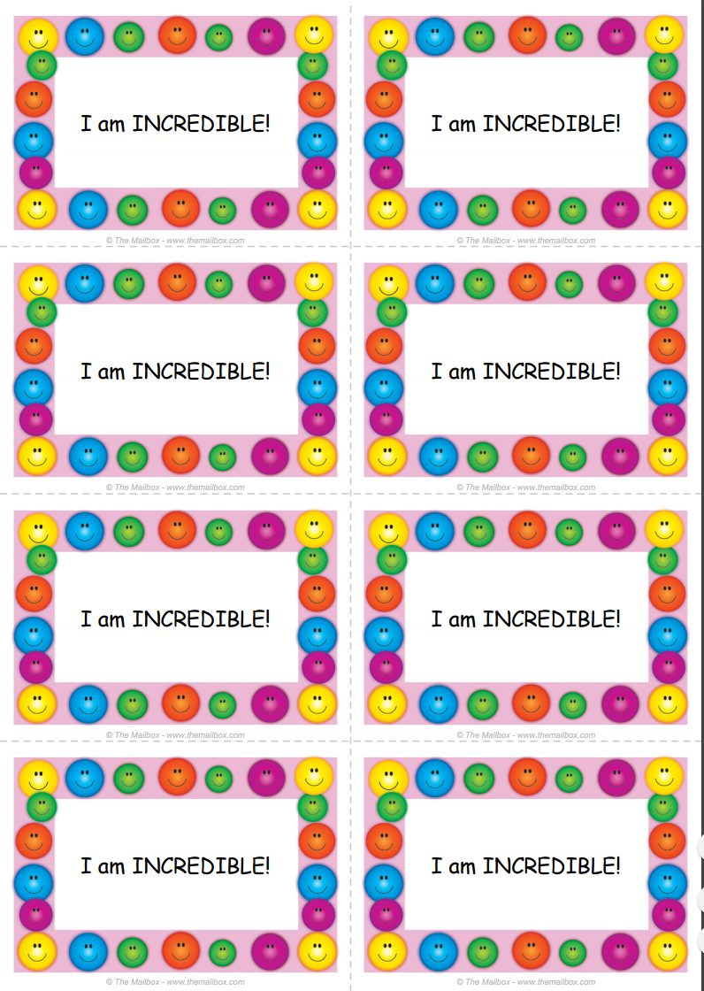 To make sure each student in your class is reminded of his or her incredibleness, give each kiddo you encourage one of these cards! 